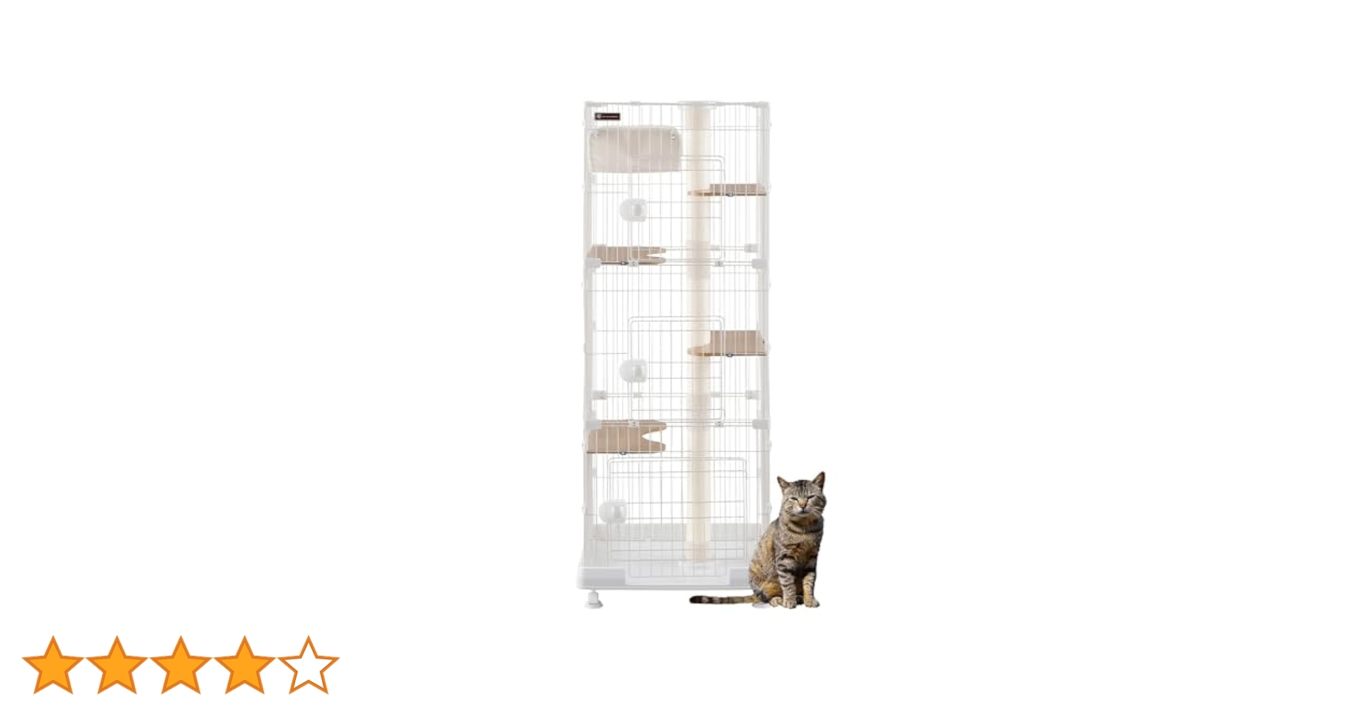 Amazon | アイリスオーヤマ キャットタワー付ケージ スリム オフ